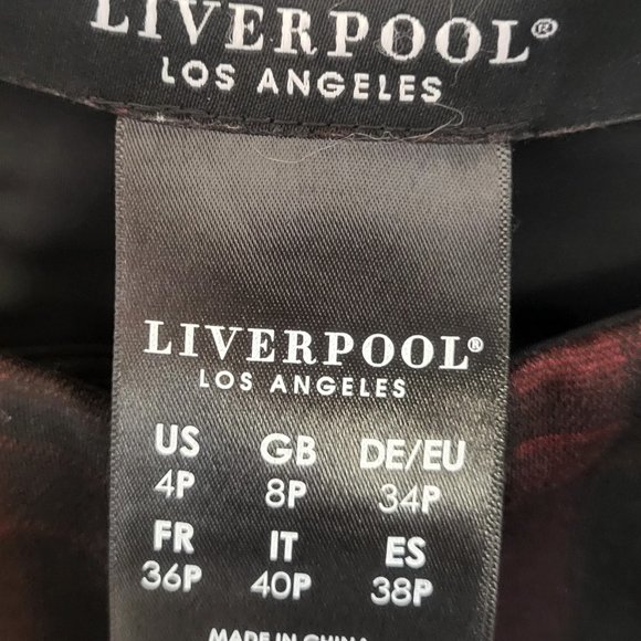 Liverpool Plaid Elastic Waist Pencil Skirt - Picture 2 of 2